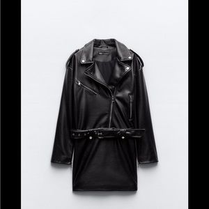 Zara Leather Mini Dress